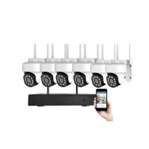 IP Комплект беспроводного WiFi видеонаблюдения K8208-Q10-6 PTZ  5 Мп